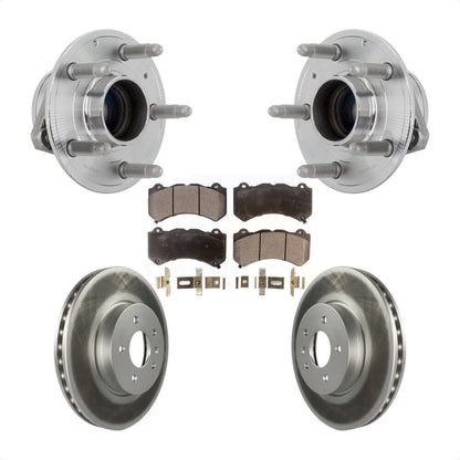 Hub Bearing Assembly Coat Brake Rotor Pads Front Kit For Cadillac ATS V with RWD