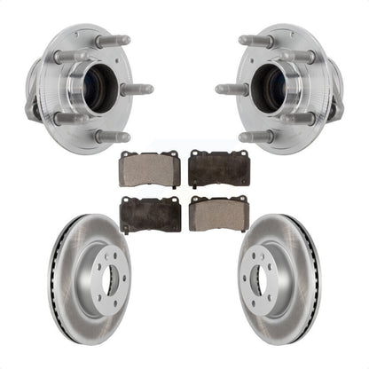 Hub Bearing Coated Brake Rotor Pad Front Kit For 2019 Cadillac ATS Base with RWD