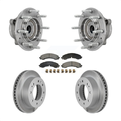 Hub Bearing Coated Brake Rotor Pad Front Kit For GMC Chevrolet Silverado 2500 HD