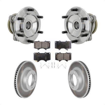 Hub Bearing Assembly Coated Brake Rotor And Pad Front Kit For Toyota 4Runner RWD