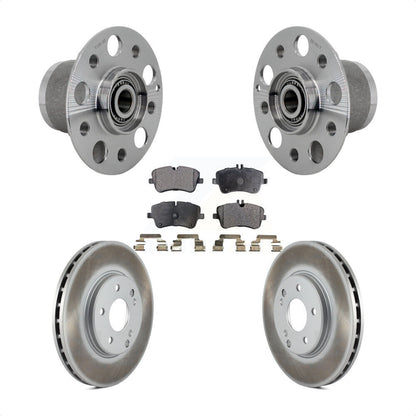 Hub Bearing Coat Brake Rotor Pads Front Kit For 2006-2007 Mercedes-Benz C350 RWD