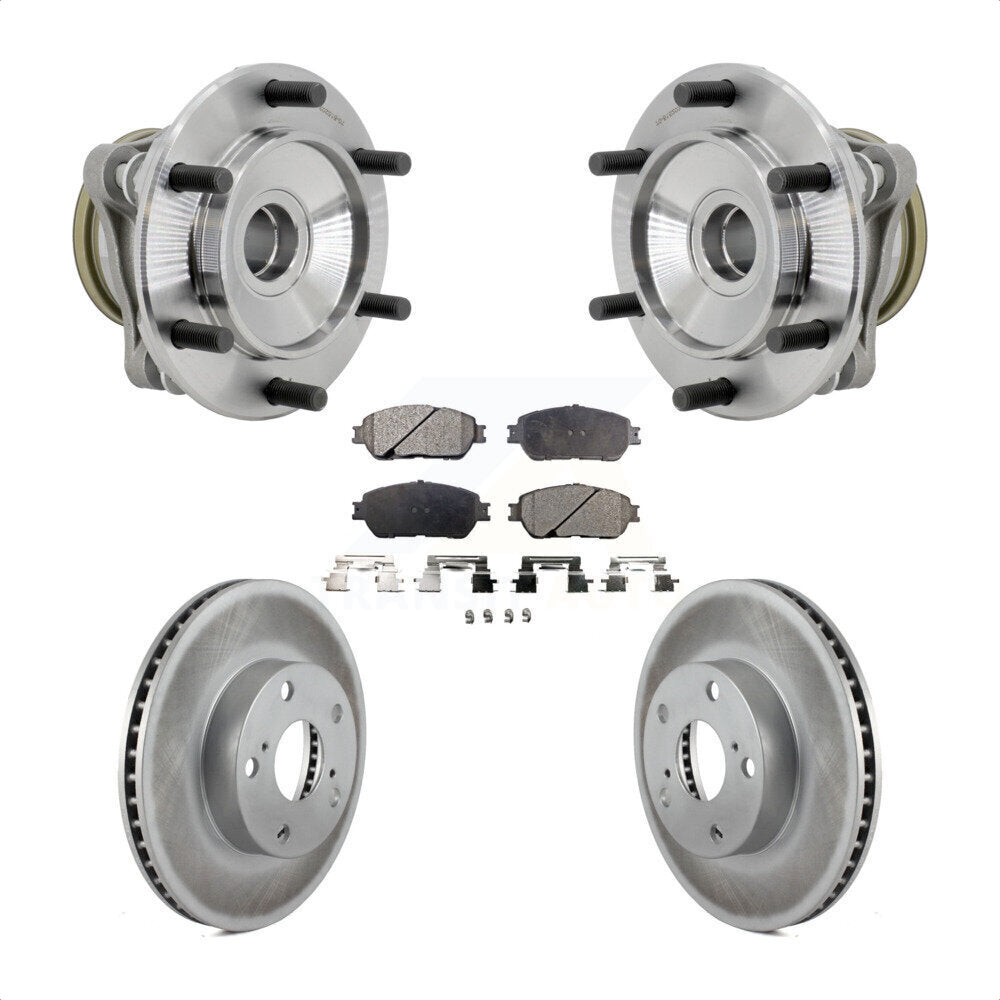 Hub Bearing Coat Brake Rotor Pad Front Kit For Toyota Tacoma Pre Runner with RWD
