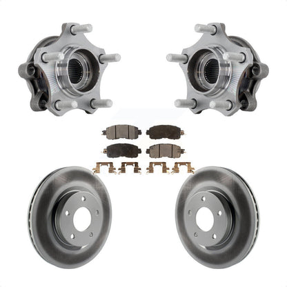 Hub Bearing Assembly Coat Brake Rotor Pads Front Kit For 2019-2023 Nissan Altima