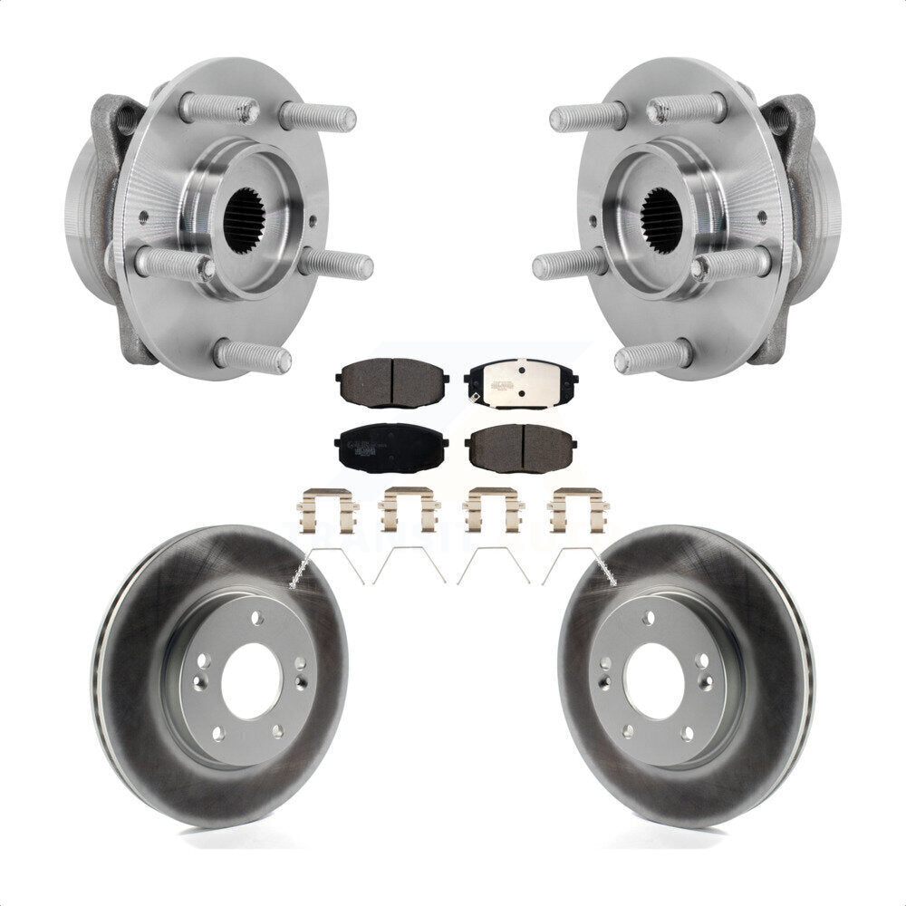 Hub Bearing Assembly Coat Brake Rotor Pads Front Kit For Hyundai Kona Kia Seltos