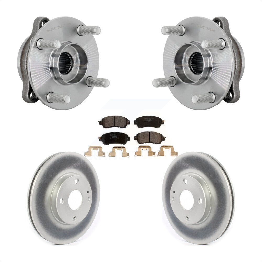 Hub Bearing Assembly Coated Brake Rotor Pads Front Kit For Toyota Yaris iA Scion