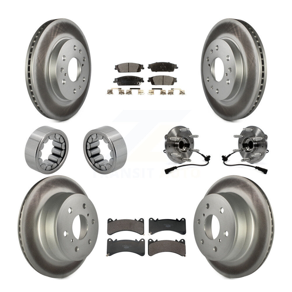 Hub Bearing Coat Brake Rotor Pads Shoe Front Rear Kit (10Pc) For GMC Sierra 1500