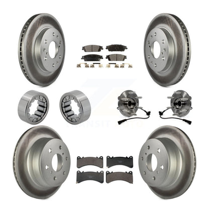 Hub Bearing Coat Brake Rotor Pads Shoe Front Rear Kit (10Pc) For GMC Sierra 1500