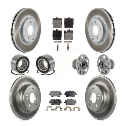 Hub Bearing Coat Brake Rotor Pads Shoe Front Rear Kit For Mercedes-Benz C350 RWD
