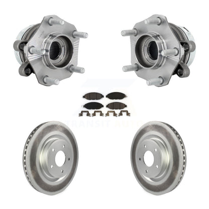 Hub Bearing Assembly Coated Disc Brake Rotor And Pad Front Kit For Nissan Murano