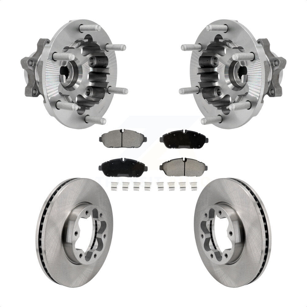Hub Bearing Disc Brake Rotor Pads Front Kit For Ford Transit-250 Transit-350 AWD
