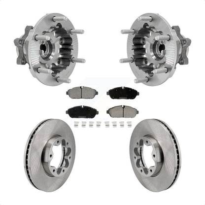 Hub Bearing Disc Brake Rotor Pads Front Kit For Ford Transit-250 Transit-350 AWD