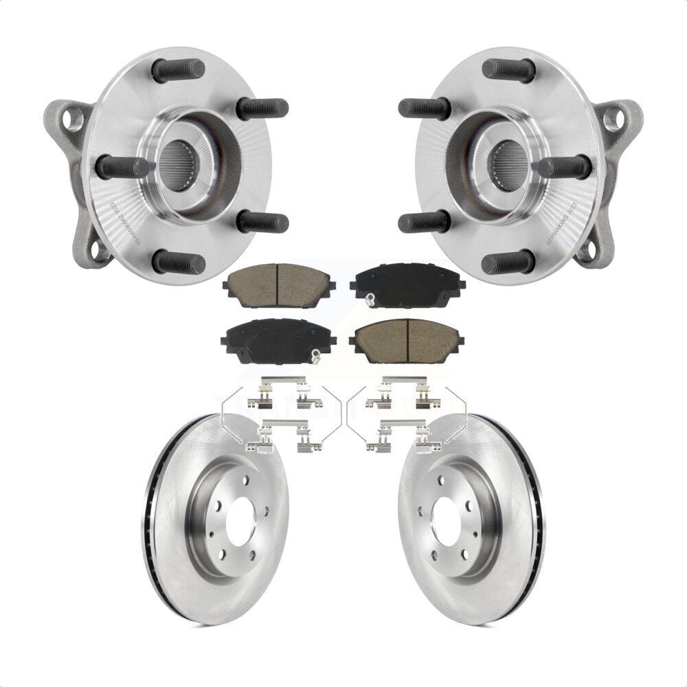 Hub Bearing Assembly Disc Brake Rotor & Pads Front Kit For 2020-2022 Mazda CX-30