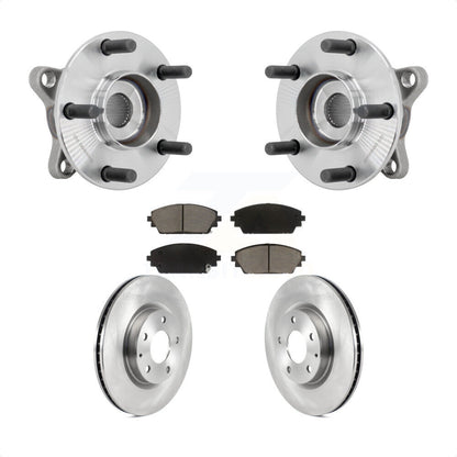 Hub Bearing Assembly Disc Brake Rotor & Pads Front Kit For 2021-2022 Mazda 3 AWD