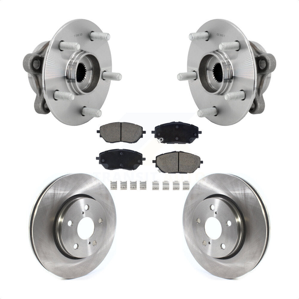 Hub Bearing Assembly Disc Brake Rotor And Ceramic Pads Front Kit For Toyota C-HR