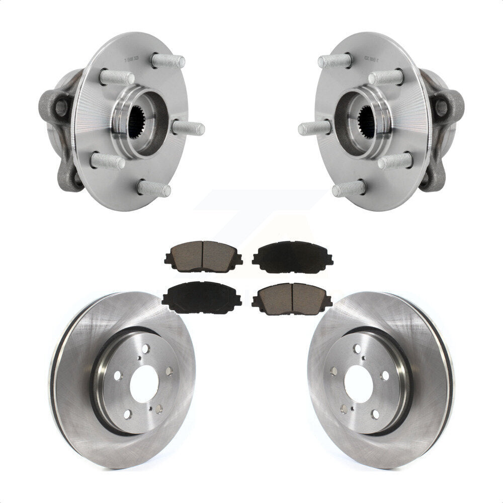 Hub Bearing Assembly Disc Brake Rotor And Ceramic Pads Front Kit For Toyota C-HR