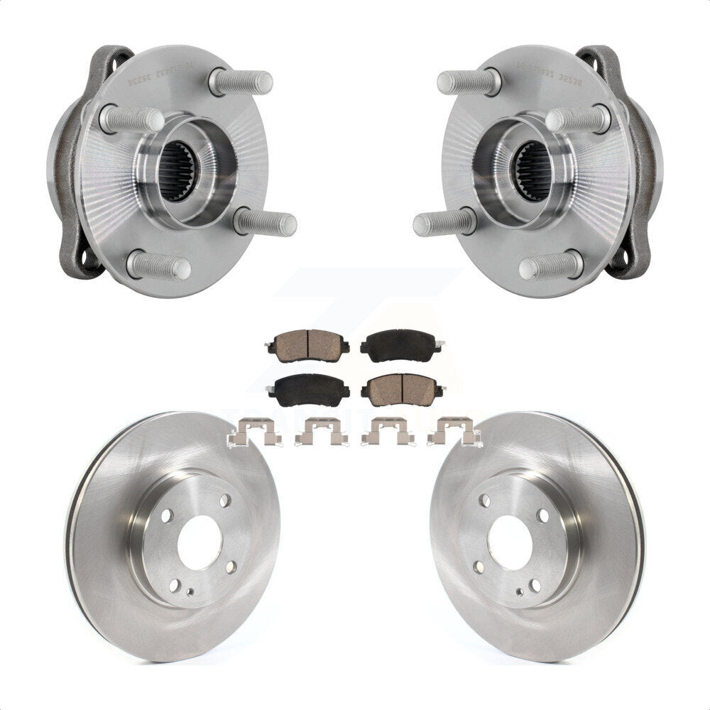 Hub Bearing Assembly Disc Brake Rotor & Pads Front Kit For Toyota Yaris iA Scion