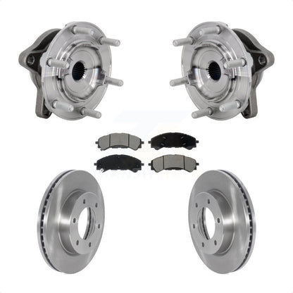 Hub Bearing Assembly Brake Rotor And Pad Front Kit For 2019-2023 Ford Ranger 4WD