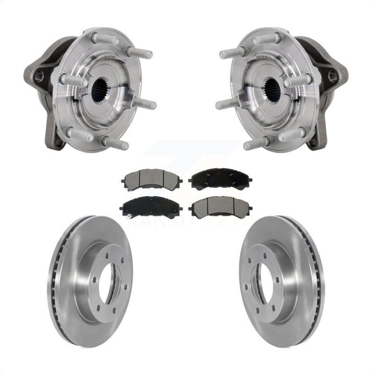 Hub Bearing Assembly Brake Rotor And Pad Front Kit For 2019-2023 Ford Ranger 4WD