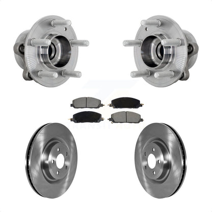 Hub Bearing Brake Rotor & Pad Front Kit For Ford Explorer Lincoln Aviator Police