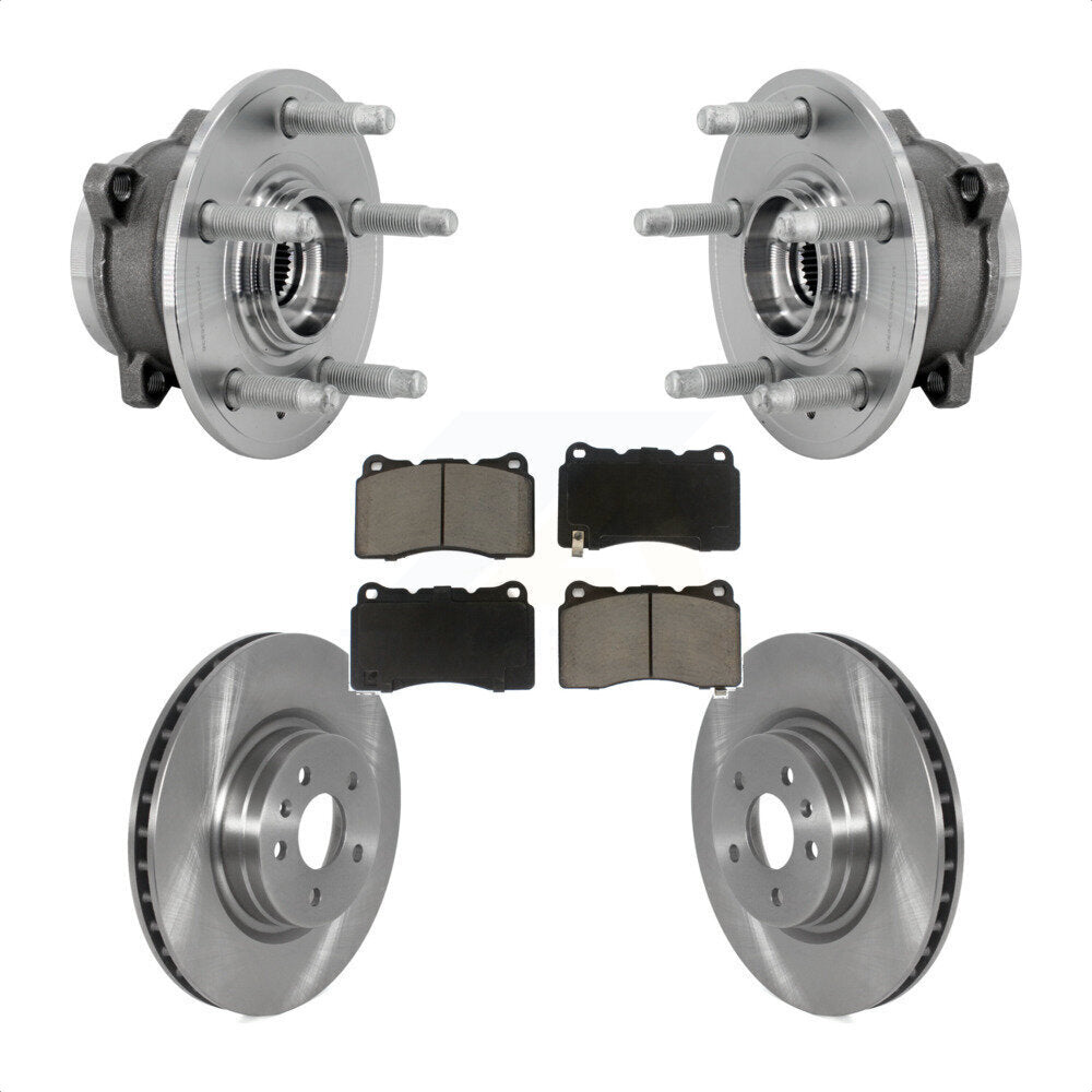 Hub Bearing Assembly Disc Brake Rotors And Ceramic Pads Front Kit For Tesla S X