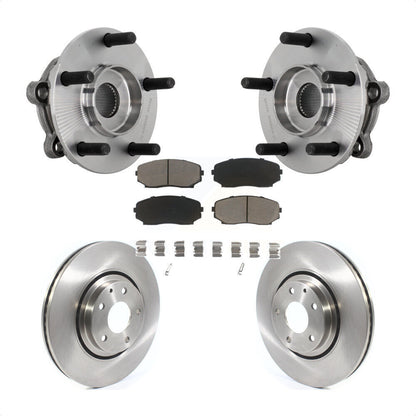 Hub Bearing Assembly Disc Brake Rotor And Pad Front Kit For 2016-2023 Mazda CX-9