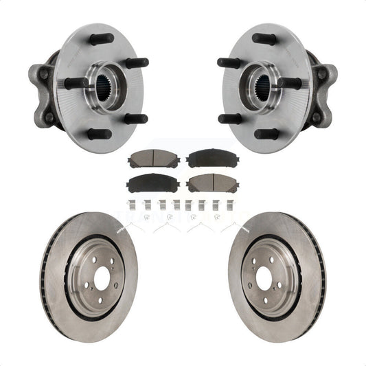 Hub Bearing Assembly Brake Rotor & Pad Front Kit For 2020-2022 Toyota Highlander