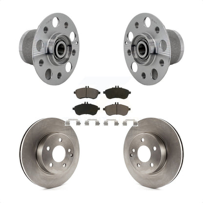 Hub Bearing Assembly Disc Brake Rotor Pads Front Kit For Mercedes-Benz C300 C250