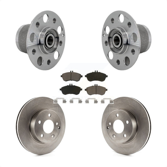 Hub Bearing Assembly Disc Brake Rotor Pads Front Kit For Mercedes-Benz C300 C250