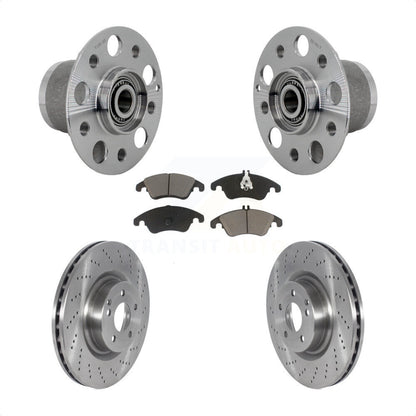 Hub Bearing Assembly Disc Brake Rotor Pads Front Kit For Mercedes-Benz C250 E550