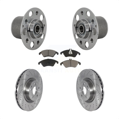 Hub Bearing Assembly Disc Brake Rotor Pads Front Kit For Mercedes-Benz E400 E550