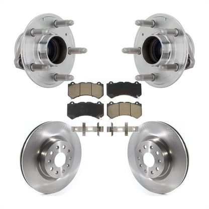 Hub Bearing Assembly Disc Brake Rotor And Ceramic Pad Front Kit For Cadillac CTS
