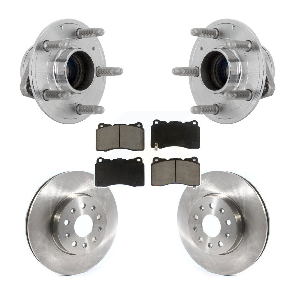 Hub Bearing Disc Brake Rotor Pad Front Kit For Chevrolet Camaro Cadillac CTS CT6