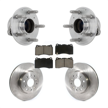 Hub Bearing Disc Brake Rotor Pad Front Kit For Chevrolet Camaro Cadillac CTS CT6
