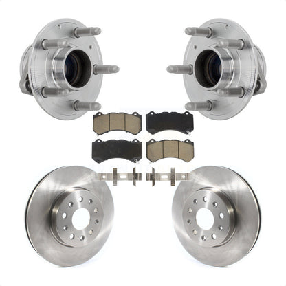 Hub Bearing Assembly Disc Brake Rotor & Pad Front Kit For Chevrolet Camaro LT LS