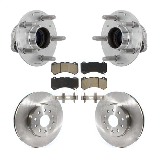 Hub Bearing Assembly Disc Brake Rotor & Pad Front Kit For Chevrolet Camaro LT LS