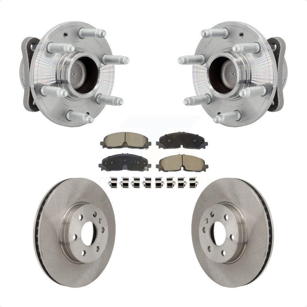 Hub Bearing Disc Brake Rotor Pad Front Kit For Chevrolet Colorado GMC Canyon RWD