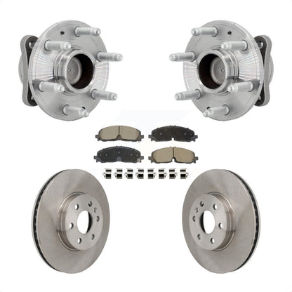Hub Bearing Disc Brake Rotor Pad Front Kit For Chevrolet Colorado GMC Canyon RWD