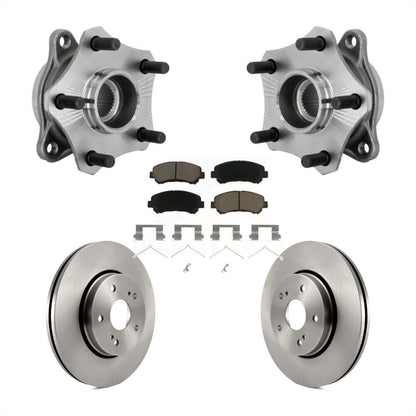 Hub Bearing Assembly Disc Brake Rotor Pad Front Kit For 2010-2013 Suzuki Kizashi