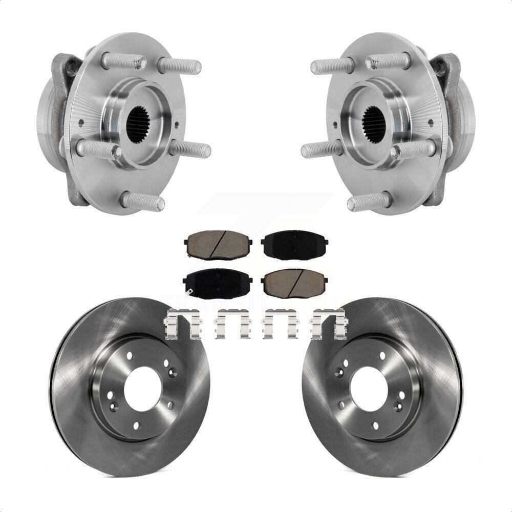 Hub Bearing Assembly Disc Brake Rotor Pads Front Kit For Hyundai Kona Kia Seltos