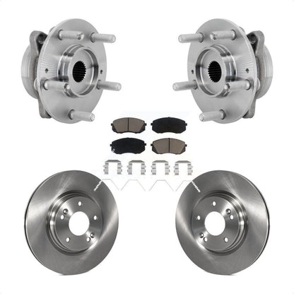 Hub Bearing Assembly Disc Brake Rotor Pads Front Kit For Hyundai Kona Kia Seltos