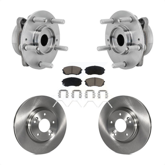 Hub Bearing Assembly Disc Brake Rotor Pads Front Kit For Hyundai Kona Kia Seltos