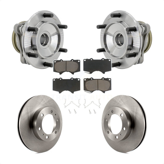Hub Bearing Disc Brake Rotor Pads Front Kit For Toyota Tacoma 4Runner FJ Cruiser