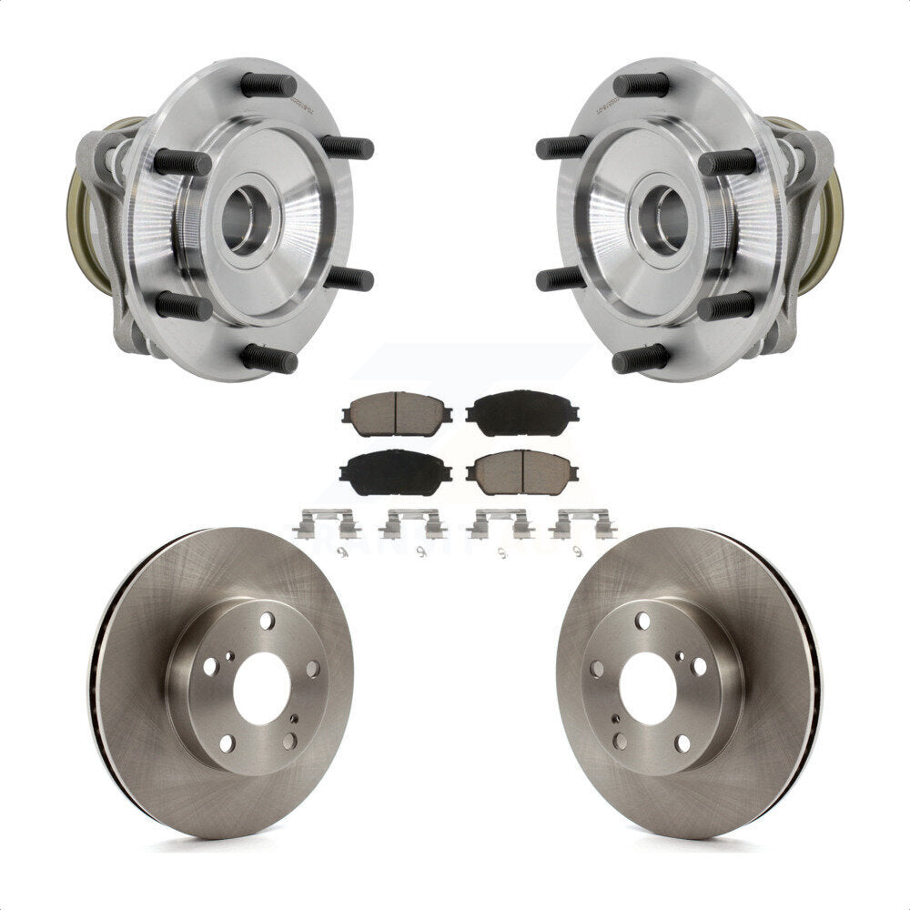 Hub Bearing Brake Rotor Pads Front Kit For 05-15 Toyota Tacoma With 5 Lug Wheels