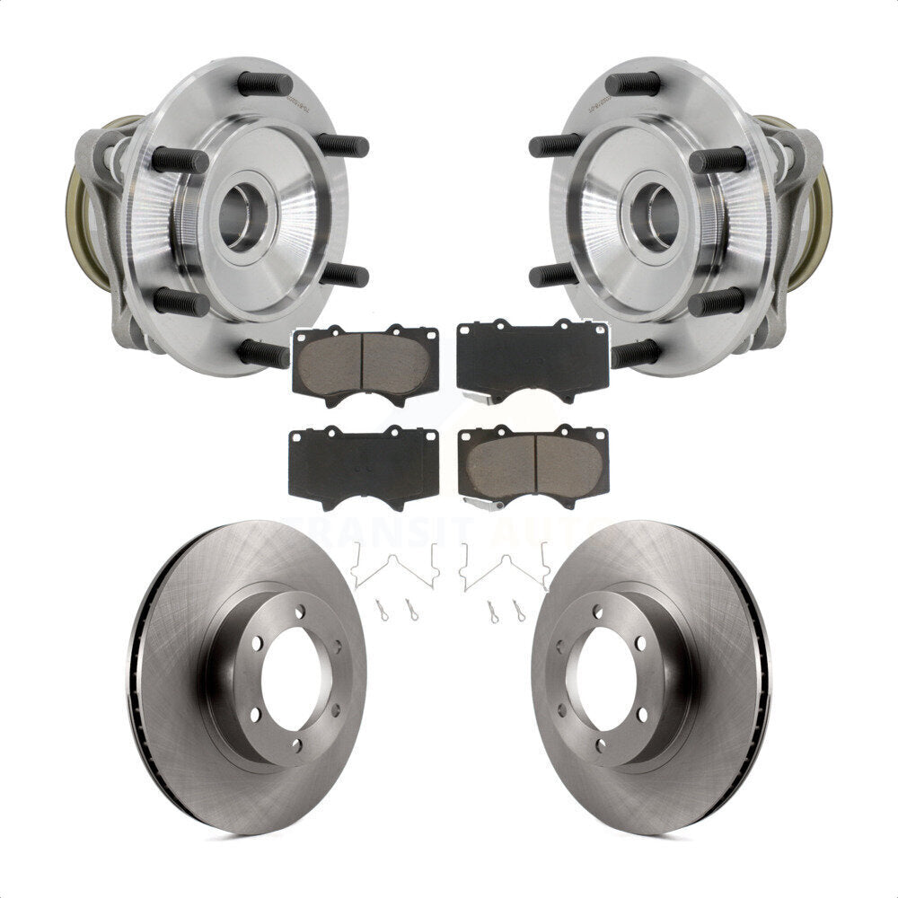 Hub Bearing Assembly Disc Brake Rotors And Pads Front Kit For Toyota 4Runner RWD