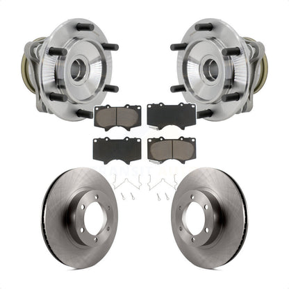 Hub Bearing Assembly Disc Brake Rotors And Pads Front Kit For Toyota 4Runner RWD