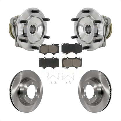 Hub Bearing Assembly Brake Rotor Pads Front Kit For 2010-2021 Toyota 4Runner RWD