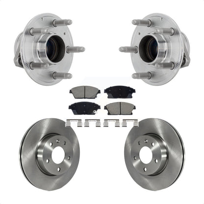 Hub Bearing Assembly Disc Brake Rotor And Ceramic Pad Front Kit For Cadillac ATS