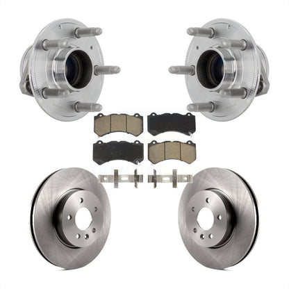 Hub Bearing Assembly Disc Brake Rotor Pads Front Kit For Cadillac ATS V with RWD