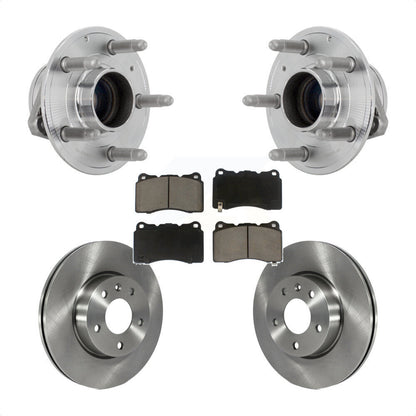 Hub Bearing Disc Brake Rotor & Pad Front Kit For 2019 Cadillac ATS Base with RWD