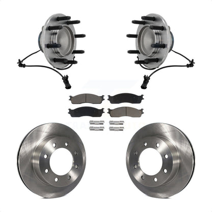 Hub Bearing Assembly Disc Brake Rotor Pad Front Kit For Dodge Ram 1500 3500 2500